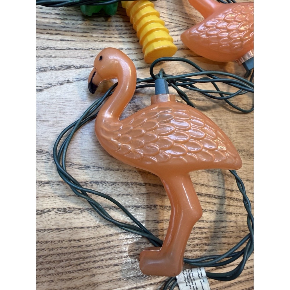 Noma 7 Blow Mold Plastic Palm Tree Flamingo Patio RV Camping Tiki String Lights - Picture 4 of 7